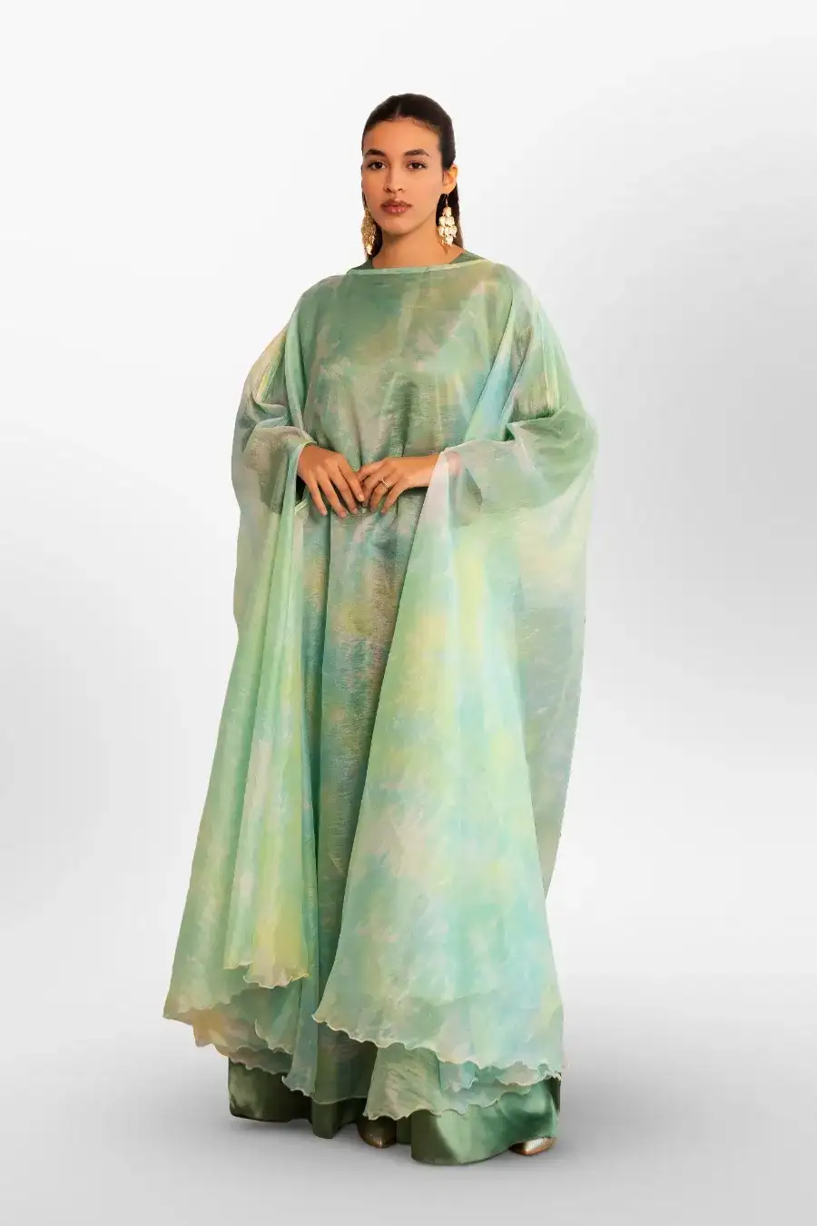 Aurora Cape Gown – Mint